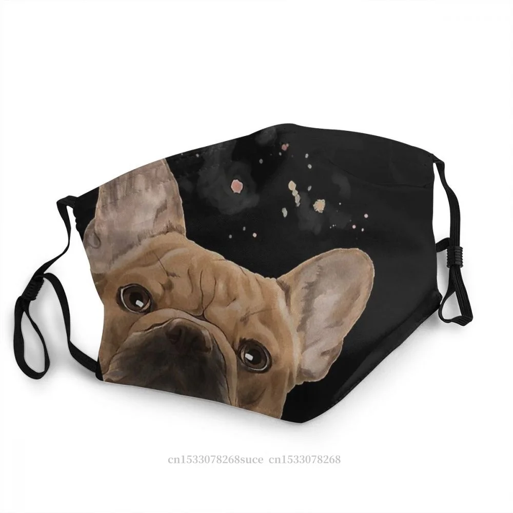 Bulldog francese Pet Dog Lovers maschera di stoffa maschera protettiva unica e divertente per uomo donna