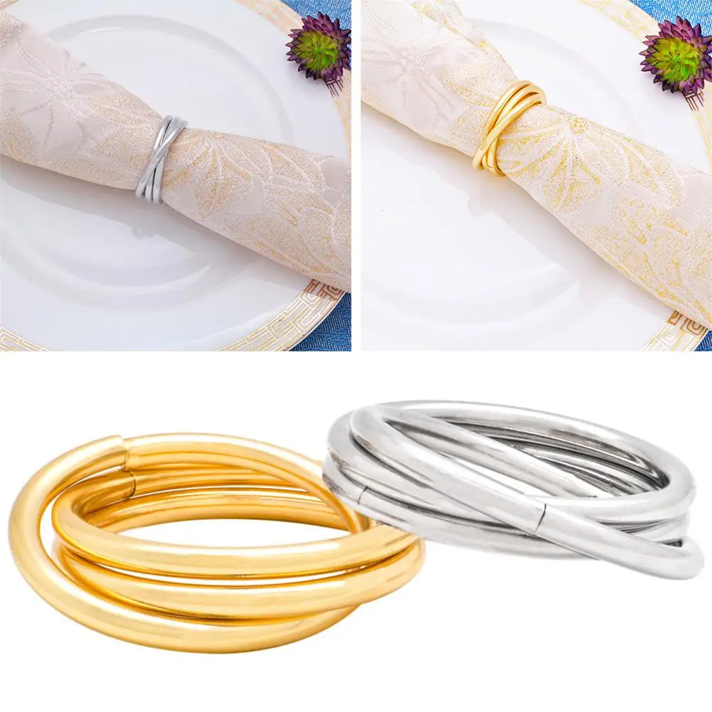 Simple Napkin Buckle High-quality Alloy Napkin Ring Table Decoration for Wedding Christmas Dinner Parties