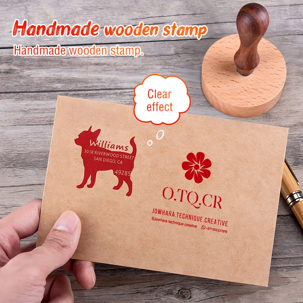 Personalized Seal Stamp Wood Weddding Sealing Stamp For Cards Envelopes Wedding Invitations Gift Packaging Scrapbooking