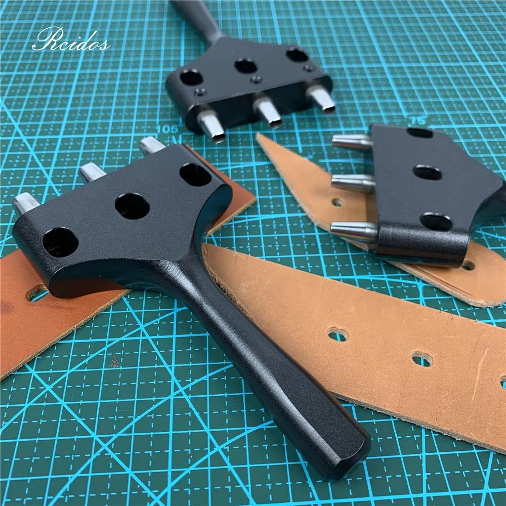 RCIDOS Fandeer Leatehr Belt Punching Tools,Fan Deer Girdle Hole Puncher,3 Hole Center Distance 25mm,1pcs price