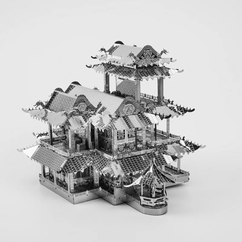 MMZ MODEL 3D Metal Puzzle Pavilion Assembly Metal Model kit DIY 3D Laser Cut Model puzzle Toys Gift for Adult
