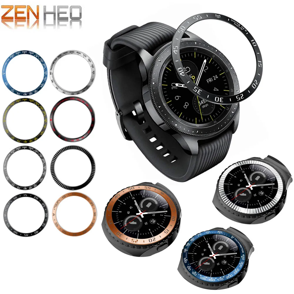 Bezel Ring For Samsung Gear S2 SM R720/Gear S2 Classic/Galaxy Watch 42mm Adhesive Watch Case Cover Anti Watch Accessories