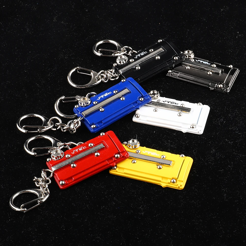 Metal Key Chain Car JDM Turbo Key Ring Vtec DOHC B16 Series Engine Valve Cover For Honda Civic EG EK