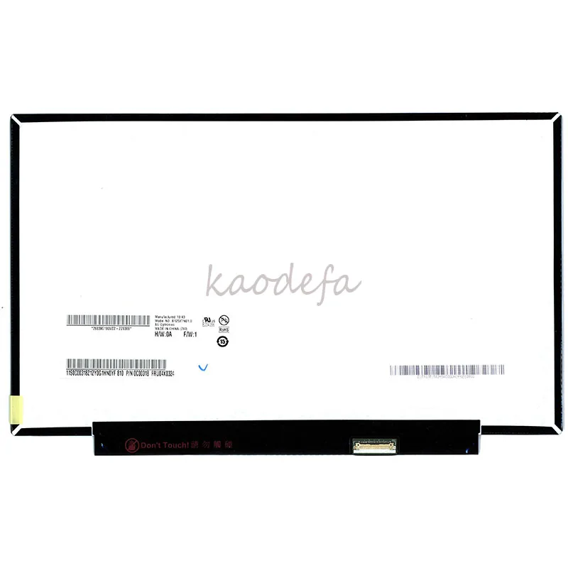 X280 LCD screen For Thinkpad X280 FRU 01EN364 00NY403 04X0325 01EN365 04X0324 00HN889 M125NWN1 HB125WX1-200 LP125WH2 HD 30pin A+