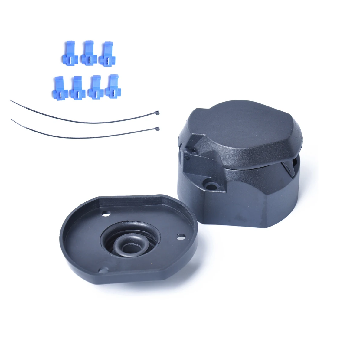 A0285-12V 7-pin trailer connection socket 12V 7 Pin Plastic European 12v Trailer Socket With Rubber Ring With Rubber Ring With