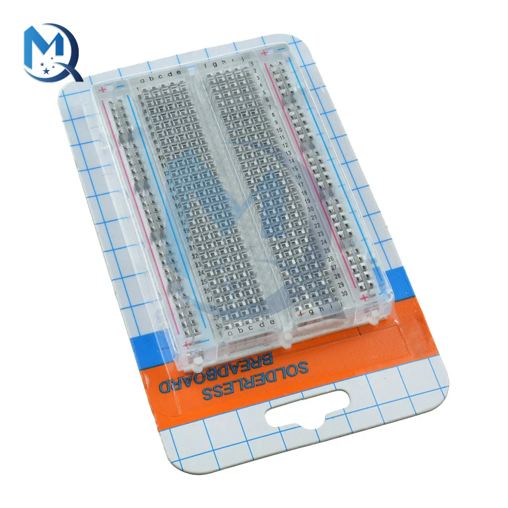 400 Tie Points Solderless Breadboard Transparent Crystal PCB Universal Test Circuit Protoboard for Arduino Experiment