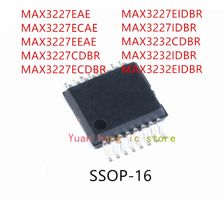 10PCS MAX3227EAE MAX3227ECAE MAX3227EEAE MAX3227CDBR MAX3227ECDBR MAX3227EIDBR MAX3227IDBR MAX3232CDBR MAX3232IDBR MAX3232EIDBR
