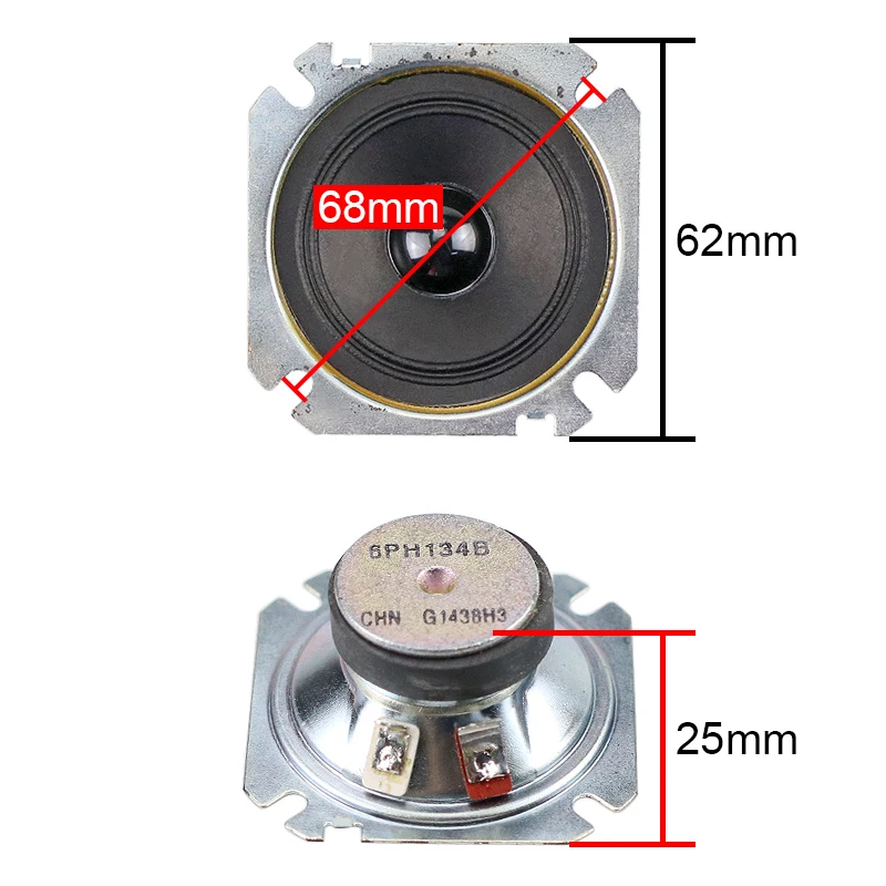 GHXAMP 2.5inch Tweeter Speaker 6Ohm 30W 60W Paper Cone Treble for Panasonic 2PCS