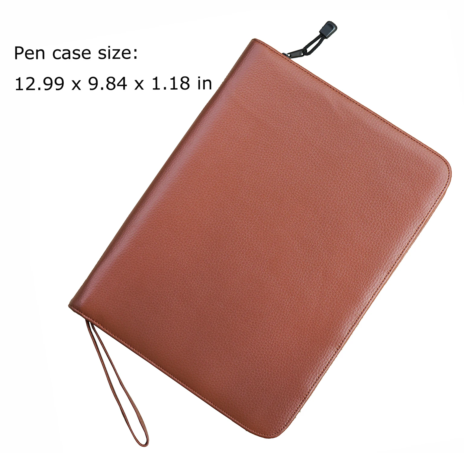 

46 Slots Real Leather Pen Case Cowhide Coffee Holder Pencil Bag for Fountain Pen / Rollerball Pen Fits In Various Size Gift