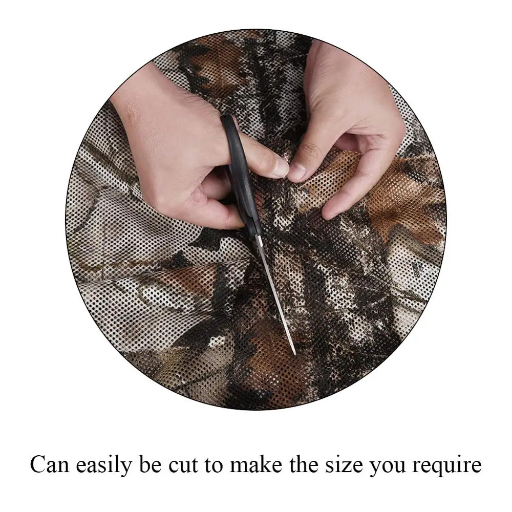 Vilead Camouflage Mesh Hunting Duck Blind Camo Net Fabric Garden Party Decoration Outdoor Camping Awning Bird Watching