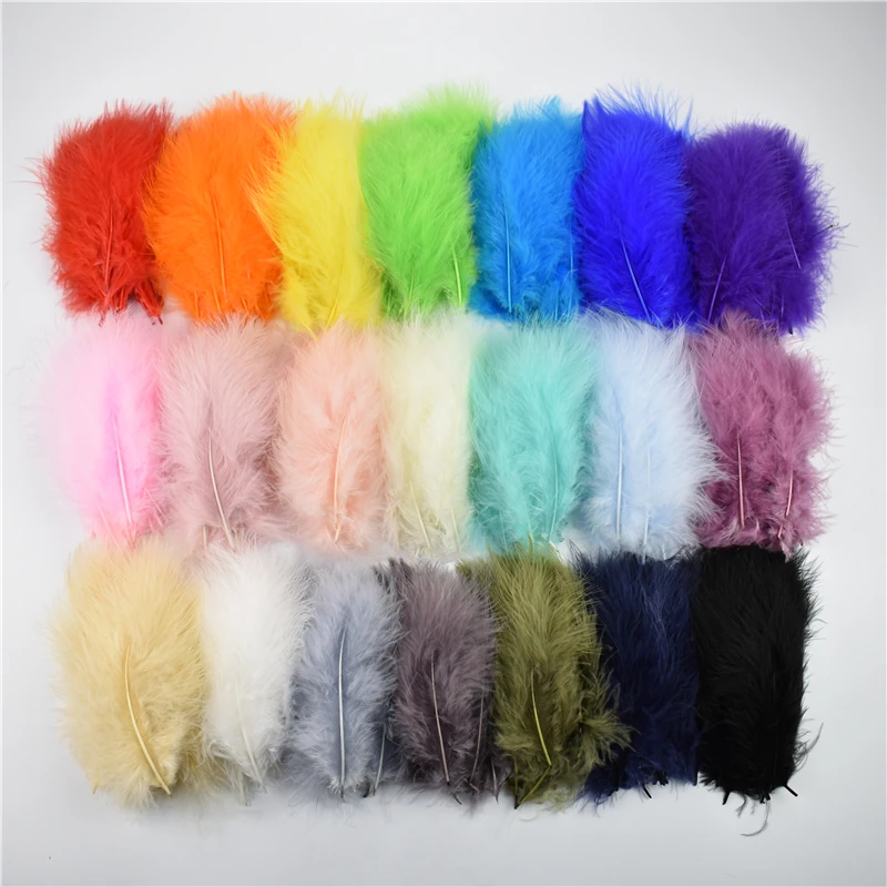 100Pcs/Lot 10-15cm Natural Turkey Marabou Feathers for Crafts Handicraft Jewelry Creation Accessories Wedding Party Decoration