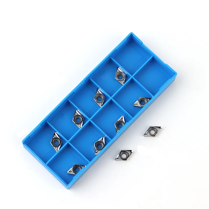 10 stücke DCGT070202 DCGT070204 DCGT070208 DCGT11T302 DCGT11T304 AK H01 Hartmetall Einsätze CNC Drehmaschine Cutter Drehen Werkzeug für Aluminium