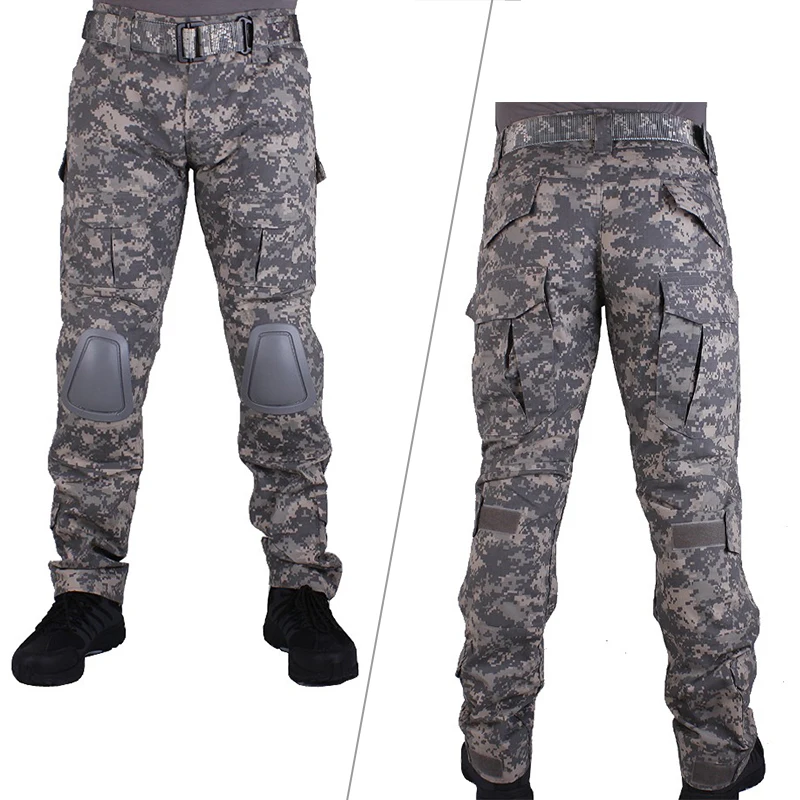 VULPO Camouflage BDU ACU Combat Uniforms Shirt/Broek & Elbow/Knee Pads Militaire Game Cosplay Uniform Ghilliekostuum