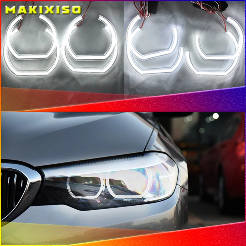 

For BMW 7 Series E38 1995-2001 XENON headlight DTM M4 Style Ultra bright led Angel Eyes DRL halo rings Retrofit Accessories