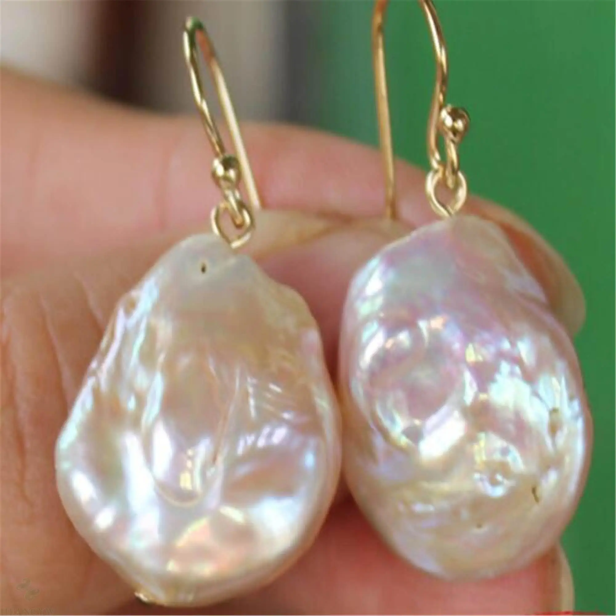 Natural Multi-Color Baroque Pearl Earring  Hook Natural Cultured Accessories AAA Dangle Aurora Real Luxury Classic Jewelry