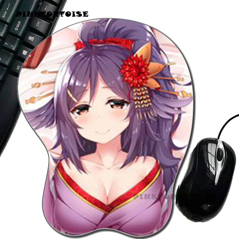 

PINKTORTOISE Azur Lane Houshou anime Silicon 3D chest Mouse Pad Ergonomic Mouse Pad Gaming Mouse Pad