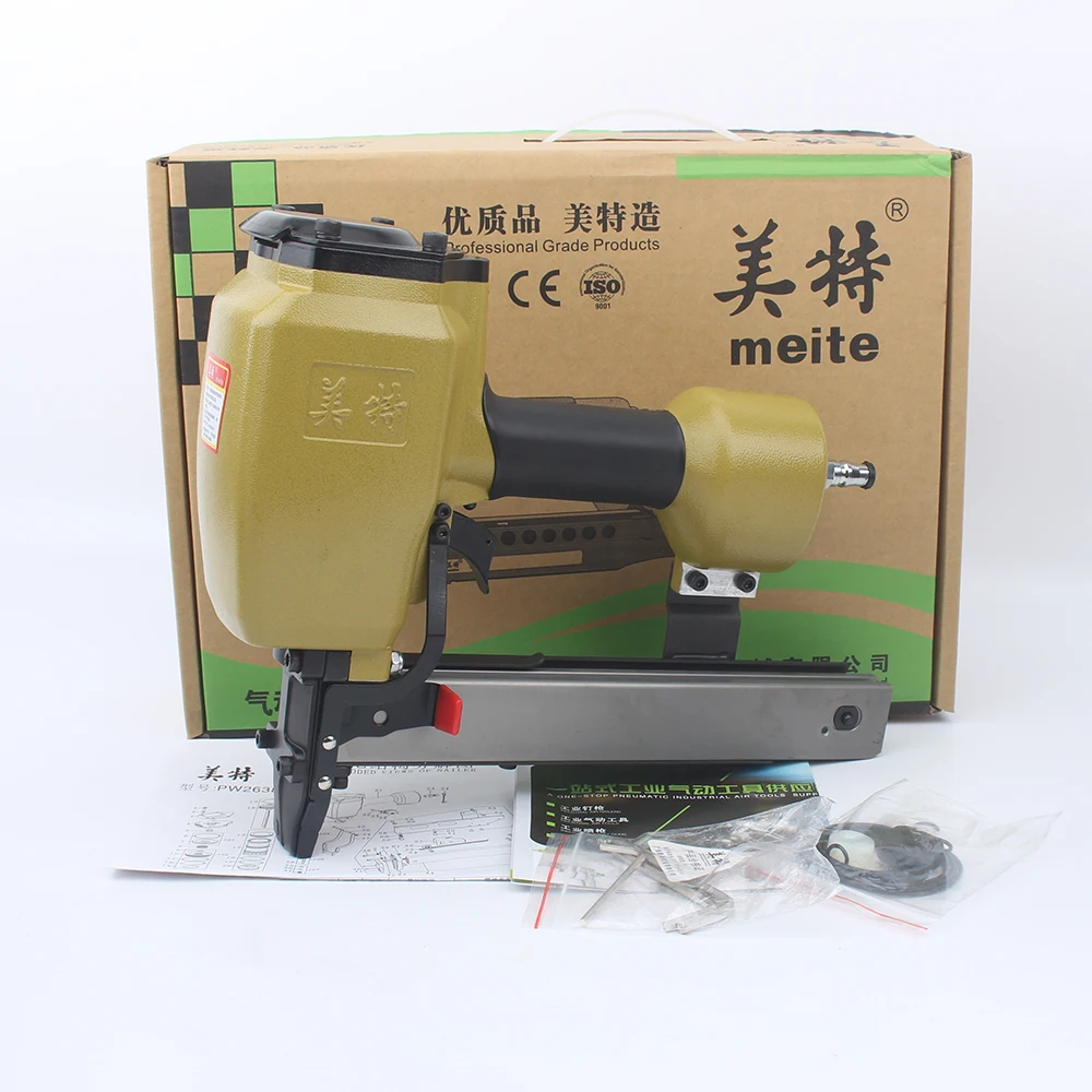 Imagem -03 - Meite Pw2638 U-tipo Industrial Pneumático Pregos Pistola ar Grampeador Pistola Nailer Ferramentas 1638 mm 26.4 mm u Pistola de Pregos