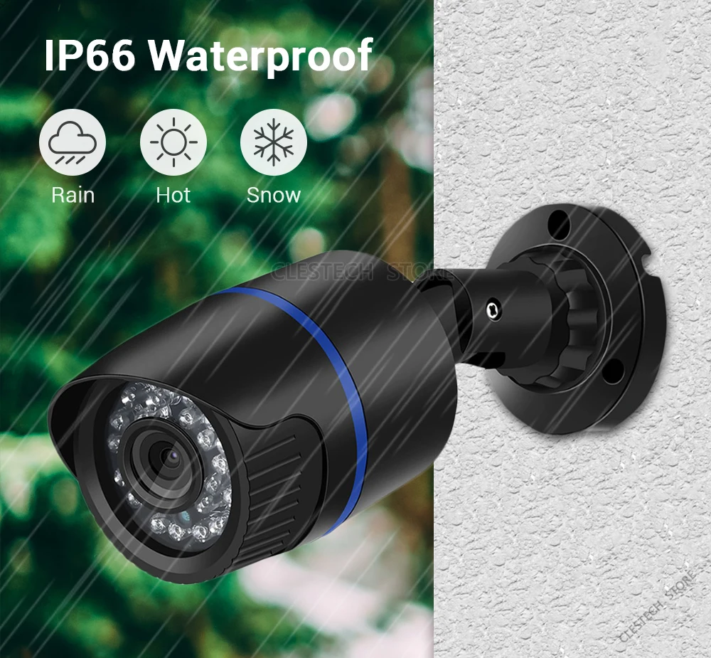 5MP H.265 IP POE Camera XMEYE ICSEE APP H.265 ONVIF P2P Motion Detection 48V Surveillance CCTV Camera Outdoor Street Waterproof