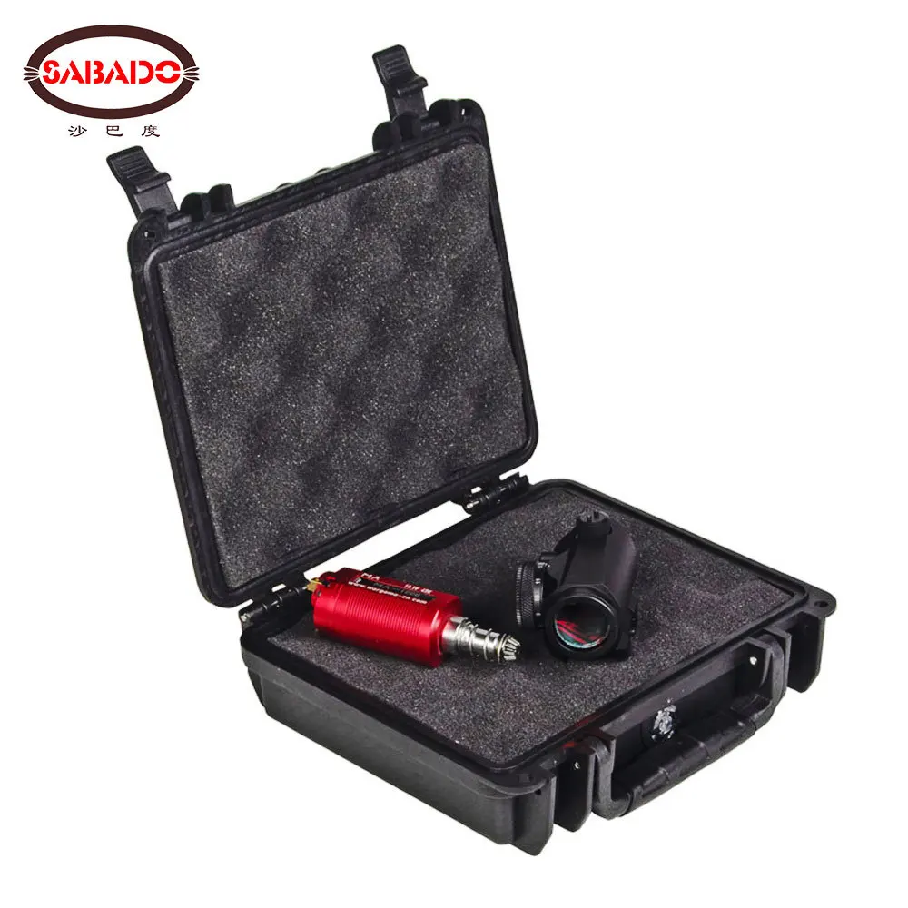 Tactical Safety Gun Case Waterproof shockproof Pre-cut Foam IP67 Sealed Equipment Organizer Hard Portable Hunting Box