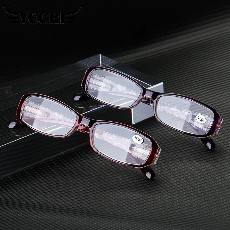 YCCRI 2020 New Fashion Women Carved Flower Reading Glasses Anti-Blue Light Spring Legs Lady Eyewear Protector Glasses Presbyopic