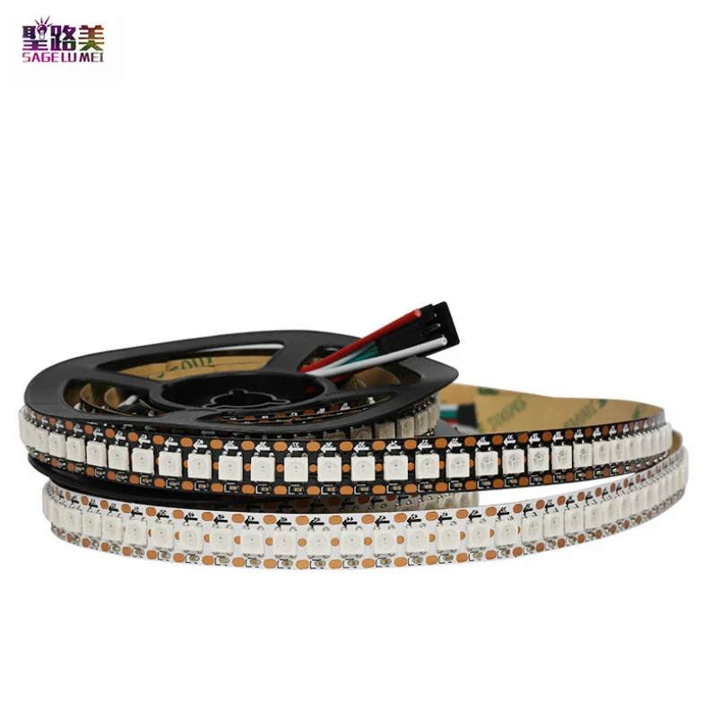 DC5V 1m 144/m WS2812B Led Lights WS2812 RGB Led Strip Light Individually Addressable Led Light Strip Tape Black / White PCB IP30