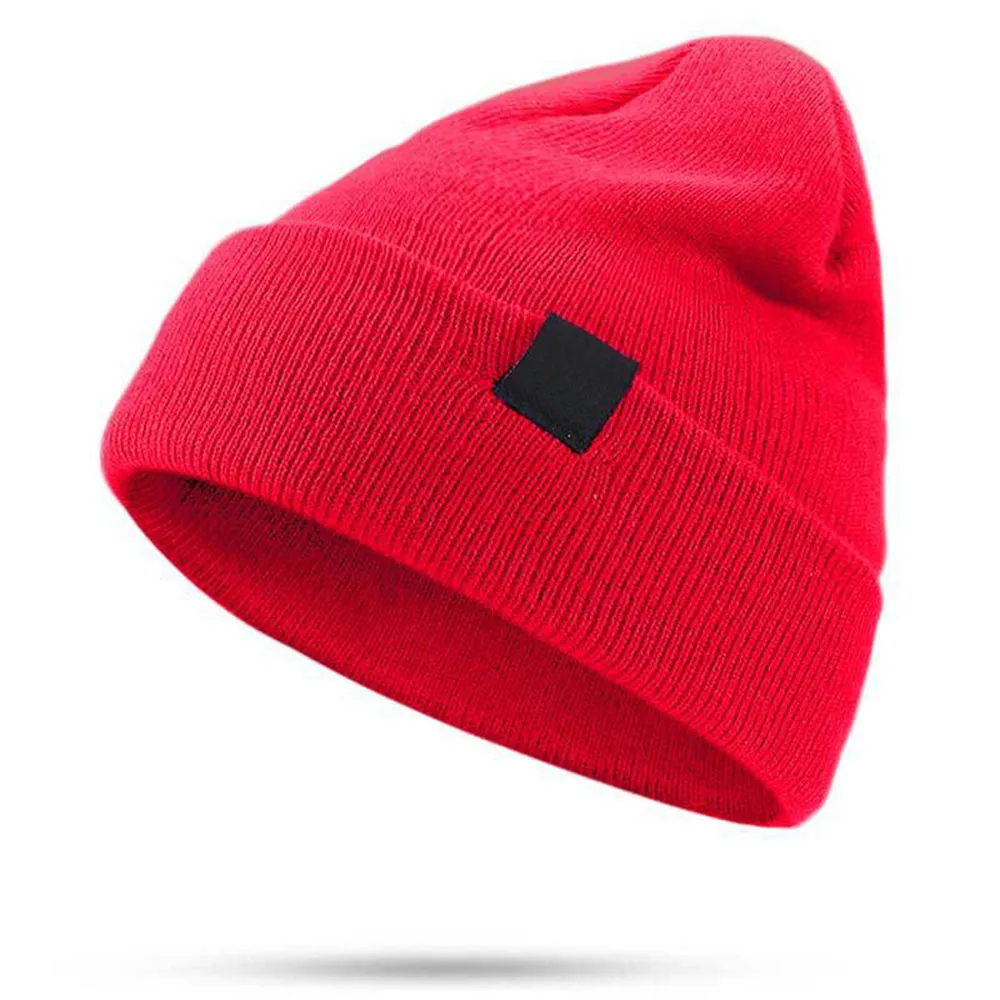 New winter Beanie Hat Autumn  Winter Warm Knitted Soft Cap   Men Women Outdoor Unisex Ladies Warm Cap Korean Black Red Hat