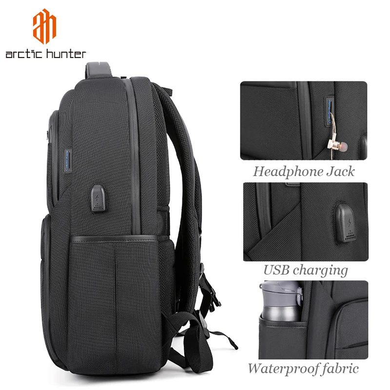 ARCTIC HUNTER Fashion Laptop Backpacks Large capacity Backpack Male Mochila waterproof Oxford Travel Backpack Men Ba