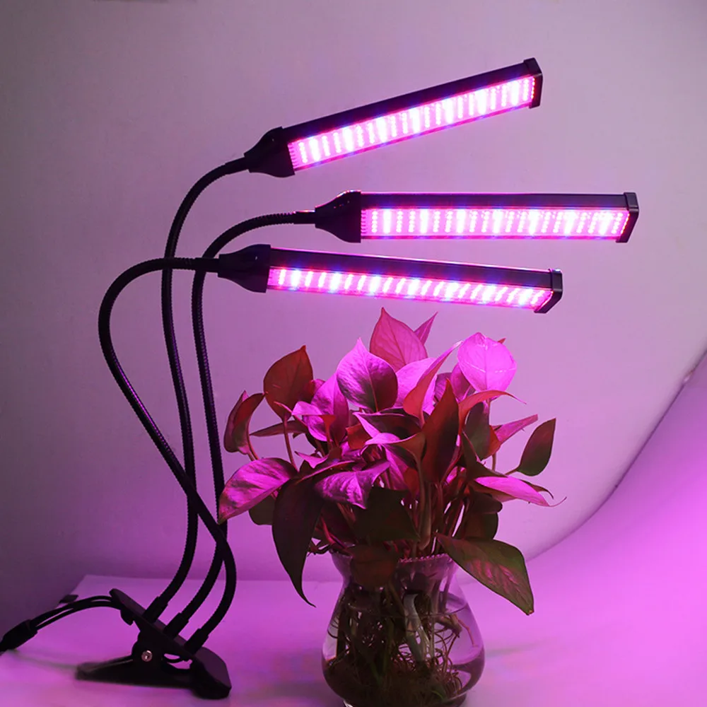 LED Grow Lamp with Wireless Timing Dimming Shelf, Indoor Hydroponic Seedlings Flower, Phyto Lamp, 660NM + 460NM, 1, 2, 3, 4