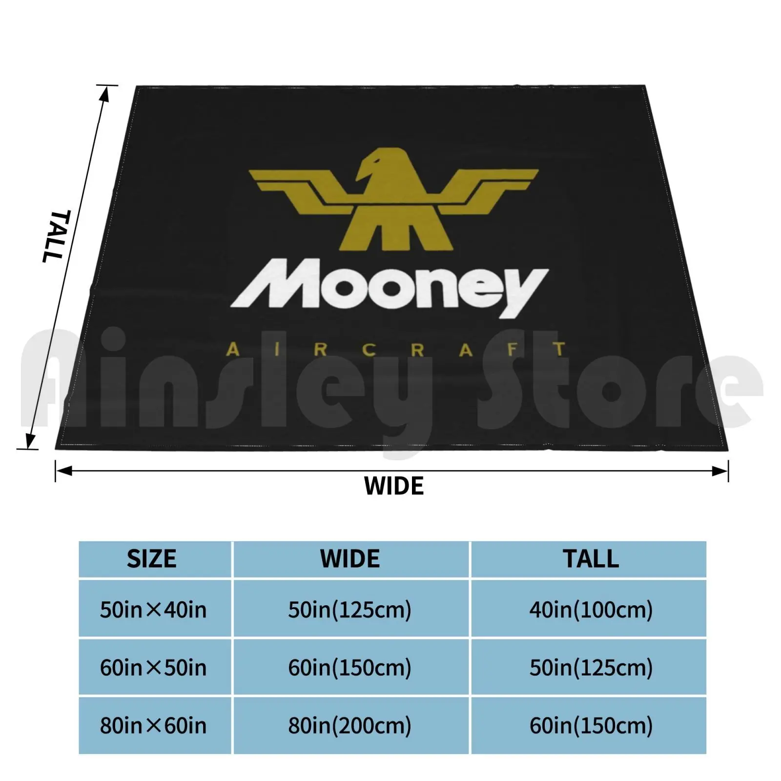 Mooney Vintage Usa Blanket Fashion Custom Mooney Vintage Pilot Plane Usa Cessna Boeing Fathers Day Vintage