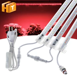 220V LED Grow Light Bar Set For Indoor Outsdoor Plants Growing LED Grow Tube Lighting IP67 Waterproof  For Aquarium Greenhouse