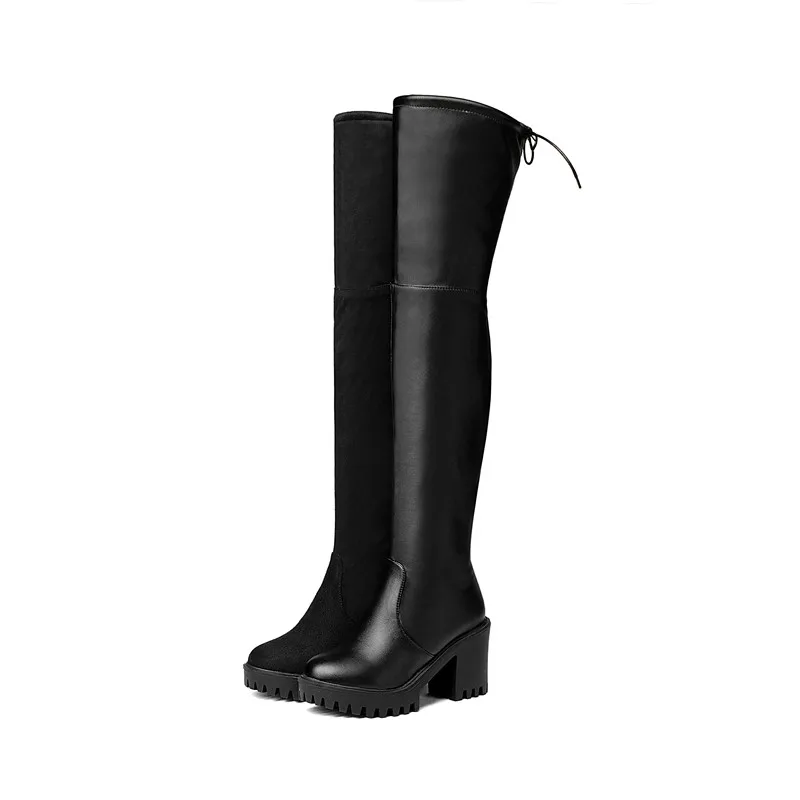ASUMER 2022 hot sale over the knee thigh high boots women round toe high heels platform boots slim party prom shoes woman