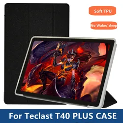 Étui ultra fin pour tablette T40 Plus, housse de support pliable, coque transparente conviviale rée pour T40PLUS, cadeau, nouveau, 2021