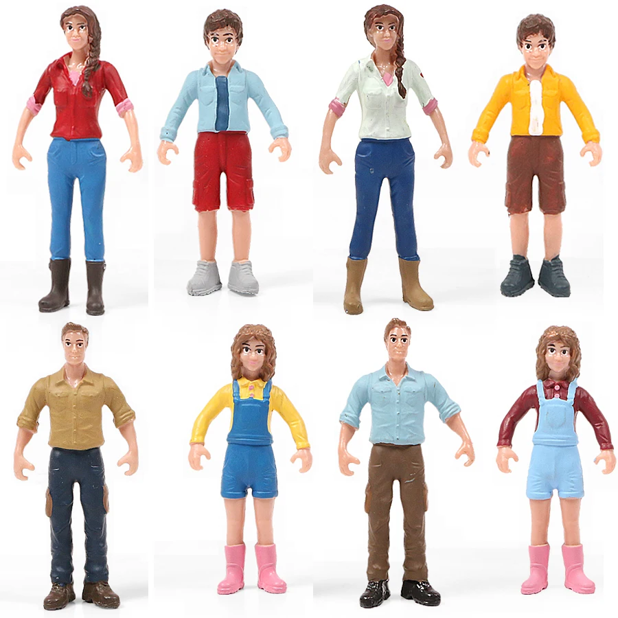 New Colorful PVC People Scale Model Miniatures Figurine Decor Decoration Accessories Modern Toys for children Kids Gift