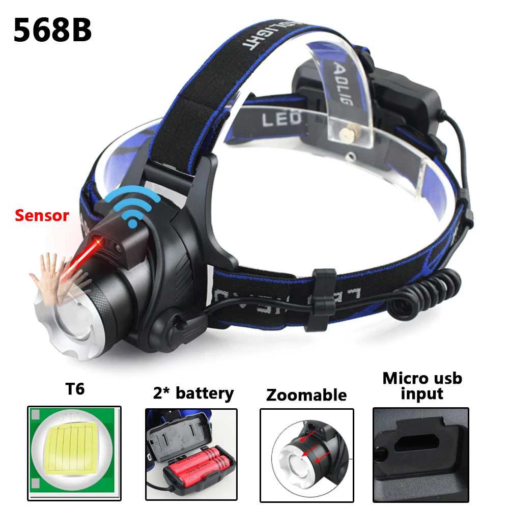 XHP90.2 Super Bright Led Headlamp Usb Rechargeable 18650 Battery Zoomable Waterproof Head Flashlight Lamp Lantern for Camping