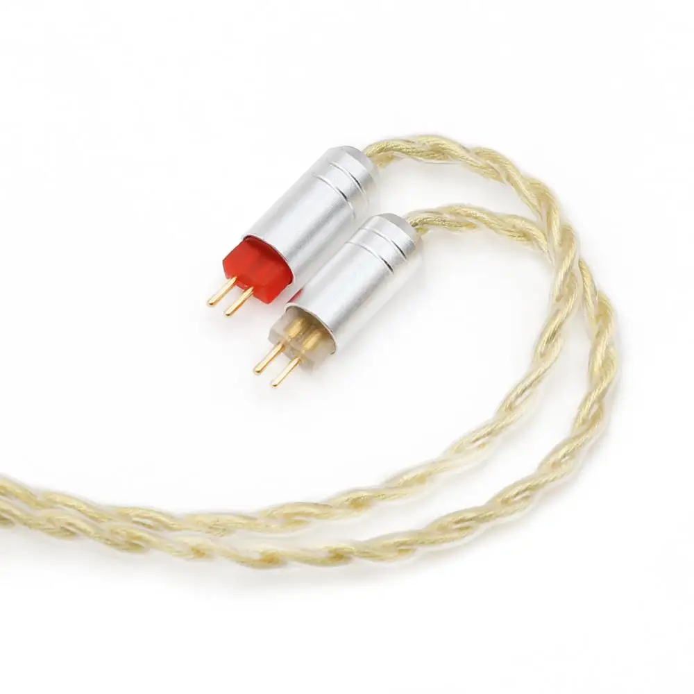 Linsoul 7NOCC MMCX/0,78mm 2Pin Stecker 3,5mm 2,5mm Ausgewogene Verbesserte Kopfhörer Kabel Weiche 7N OCC reinem Silber + Gold Überzogen