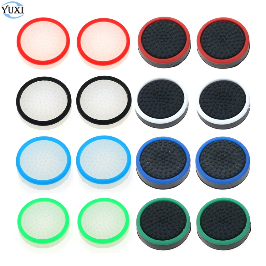 

YuXi 4pcs Non-slip Silicone Analog Joystick Thumbstick Thumb Stick Grip Caps Cases for Nintend Switch NS Joy Con Controller