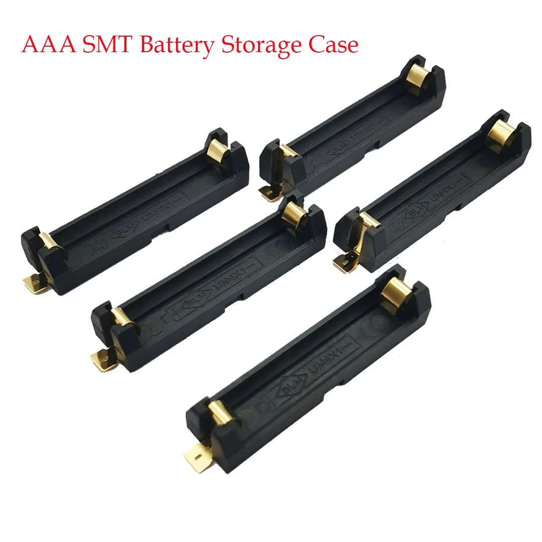 5 Pcs AAA SMD SMT Battery Holder 1xAAA Battery Box SMD SMT Battery Case With Pins DIY