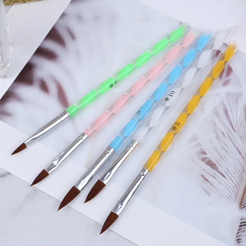 Nail Brush Set Acryl Liquid Powder Nail Art Lijn Borstel Bloem Tekening Pen Manicure Gereedschappen Voor Uitbreiding Uv Gel