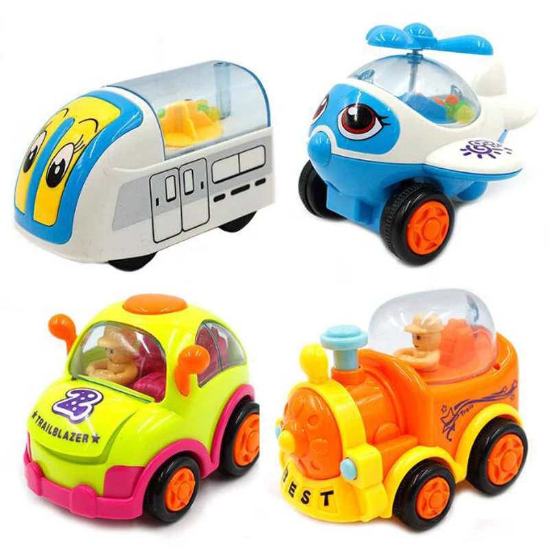 Children's Inertia Series Toy Q Version Mini Taxi Inertia Small Train Aircraft Fun Transportation Car Baby Children's Toy Gift