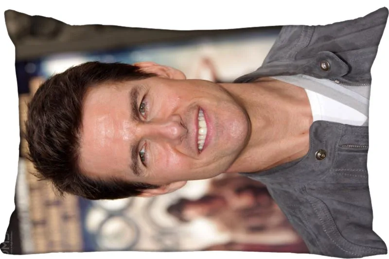 Custom Pillowcase Tom Cruise rectangle Zipper Pillow Throw Pillow Case Cover 45x35cm(One Side) Printed