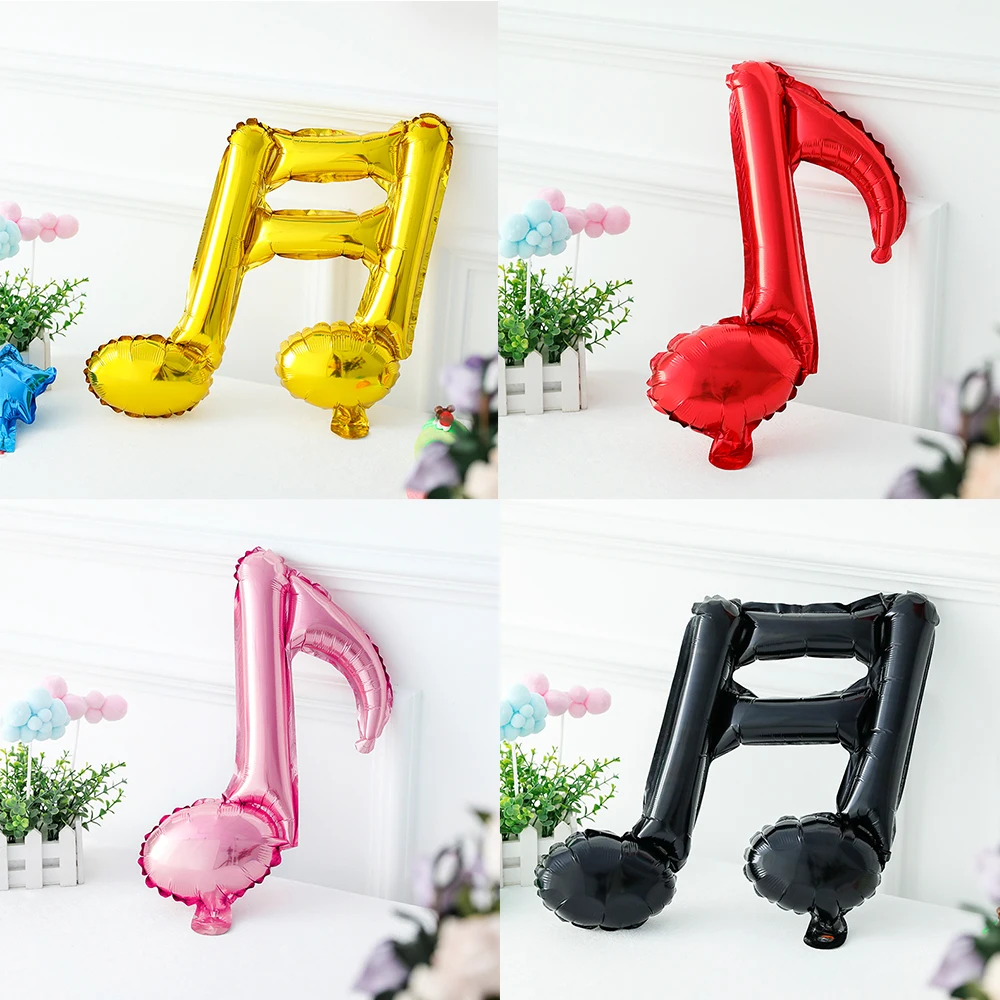 2Pcs/Pair Mix Musical Notes Balloons Quaver Shaped Balloons Birthday Party Decorations Music Theme Supplies Gifts Wedding Decors