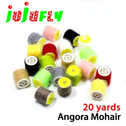 1spool super fine leech mohair yarn 20yards spooled angora hair dubbing fly tying thread buggy nymph thorax body tying materials