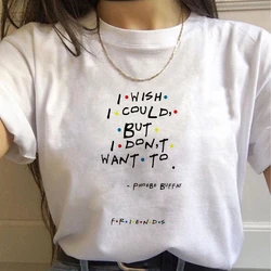 Harujuku Kawaii arkadaşlar Tv tişört kadın kore tarzı moda tişört Ulzzang 90s grafik arkadaşlar Tv gösterisi T Shirt üst tees kadın