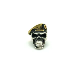 Outdoors DIY Tools EDC White Brass Brass Beret Skull Knife Beads Lanyard Pendants Key Rings Accessories