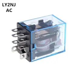 1Pcs LY2NJ HH62P HHC68A-2Z Electronic Micro Mini Electromagnetic Relay 10A 8PIN Coil DPDT AC12v 24v 36v 48v 110v 220v 380v