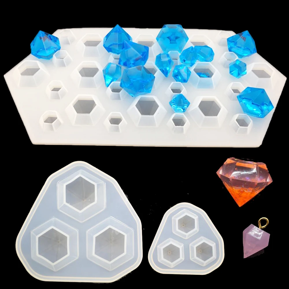 Crystal UV Epoxy Square Rectangular Mold Silicone High Mirror Cubes Handmade Jewelry Making Tool Decoration Craft Display