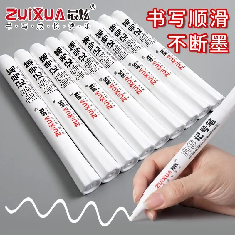 3PCS Oily Waterproof White Marker Pen Graffiti Pens Permanent Gel Pencil Tire Painting Notebook Tyre Tread Environmental Pen