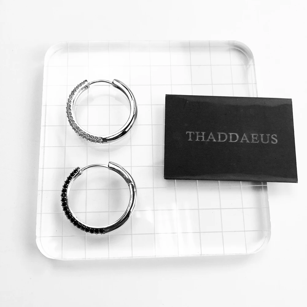 Klappbarer Creolen-Pflaster-Ohrring, europäischer Stil, glamouröser Modeschmuck für Frauen, brandneues Geschenk aus 925er Sterlingsilber – Detail 3
