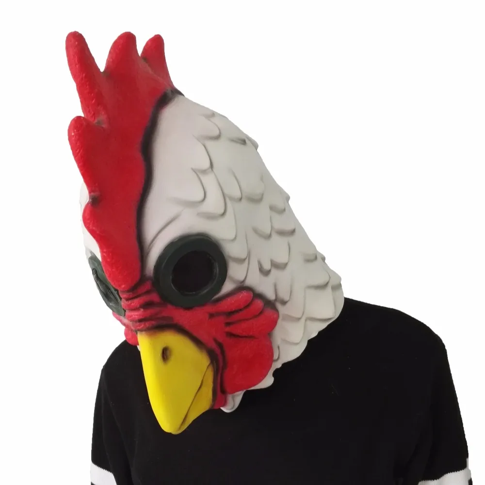 Halloween Latex Mask Adult Richard Rooster Mask Hotline Miami Game Props Cosplay Animal Funny Crazy Accessories