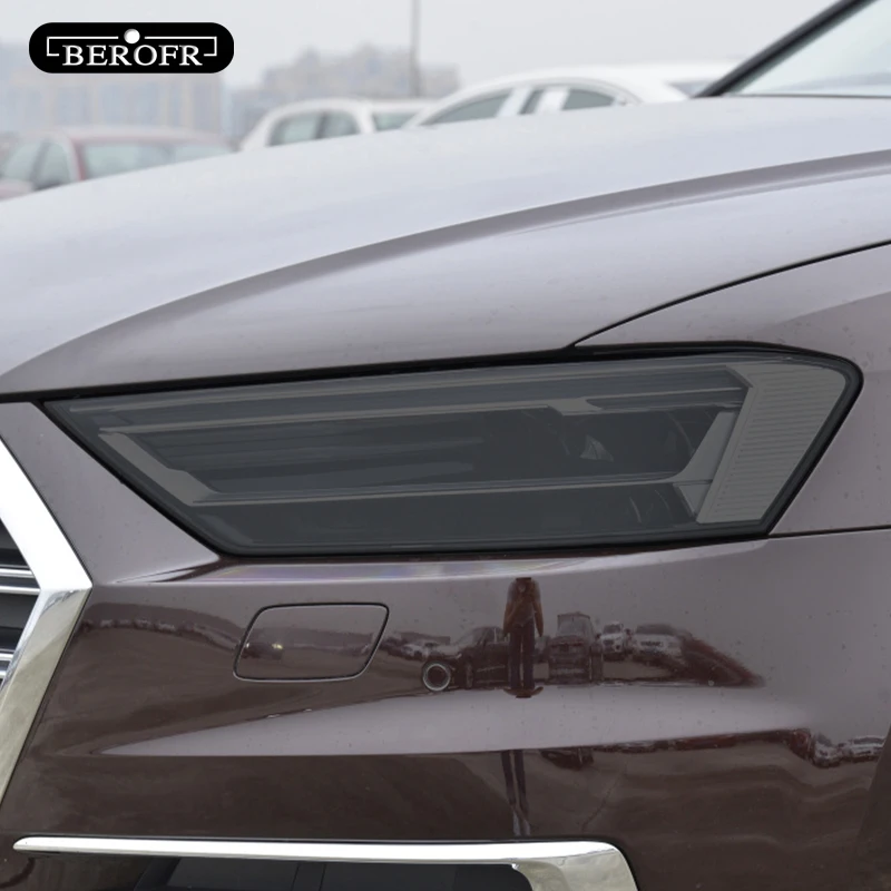 

2 Pcs For Audi A8 S8 D4 4H D5 4N 2014-On Car Headlight Tint Black Protective Film Protection Transparent TPU Sticker Accessories